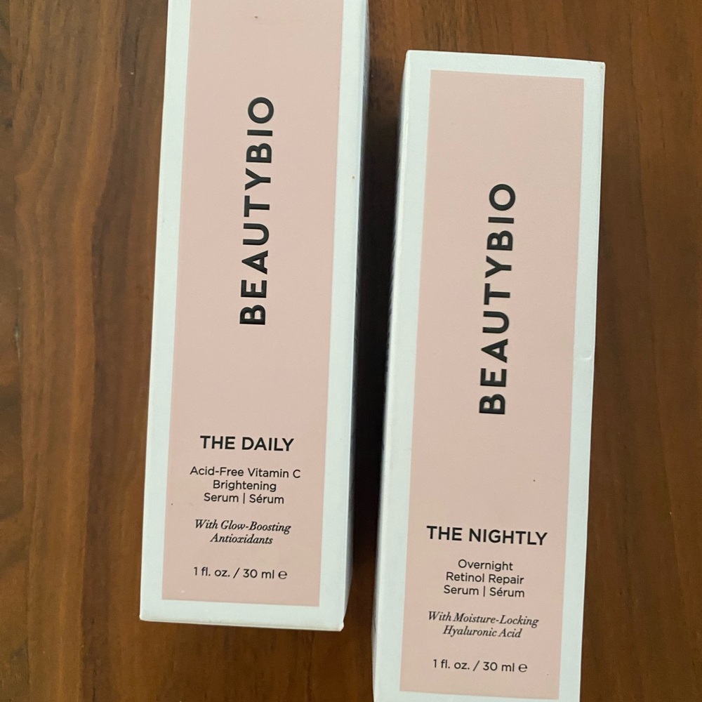 NIB BeautyBio The Daily and The Nightly Serum Set